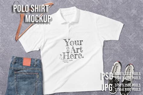 White Polo Shirt Mockup Template PSD JPG Graphic by PrisonerRabbit ...