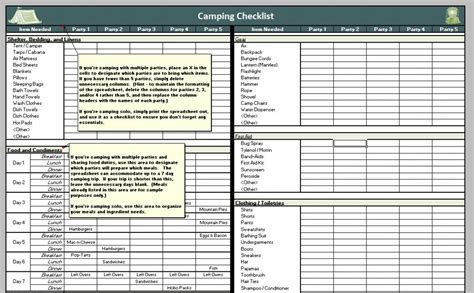 Camping Checklist | Camping Trip Checklist