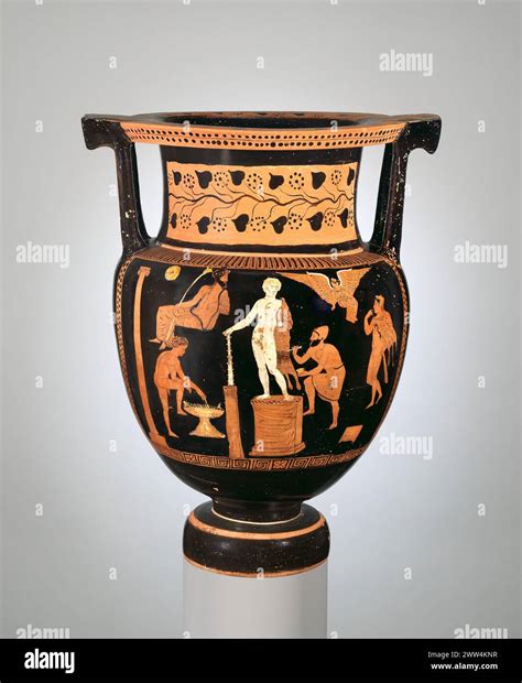 Terracotta Column Krater Bowl For Mixing Wine And Water Ca