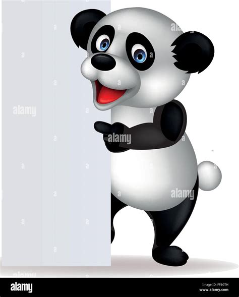 Panda And Blank Sign Stock Vector Image Art Alamy