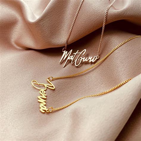 Free Style Name Necklace Rose Gold Plated