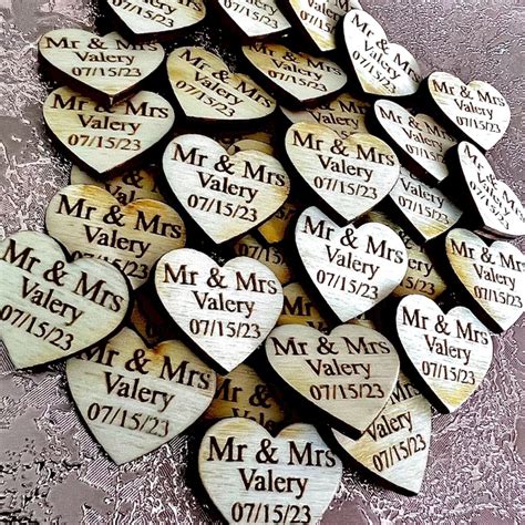 Wooden Hearts for Wedding - Etsy