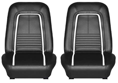 1967 Camaro Deluxe Interior Bucket Seats Assembled Black 1967 1968 1969 Camaro Parts Nos