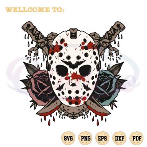 Jason Voorhees Svg Horror Character Halloween Cutting Digital File