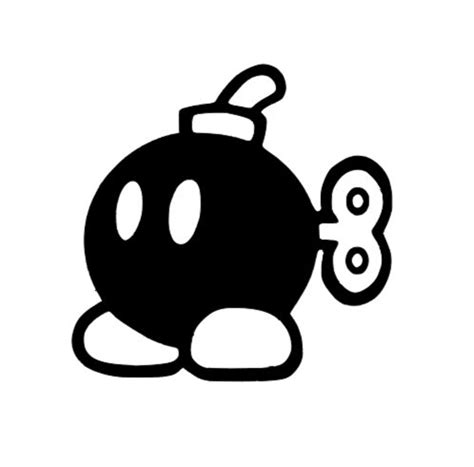 Bob Omb Mario Bomb Svg For Craft Machines Cricut Cameo Silhouette