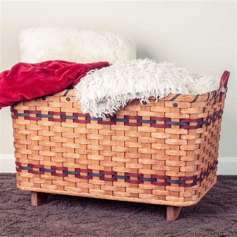 Extra-Large Blanket Basket | Decorative Living Room Floor Storage ...