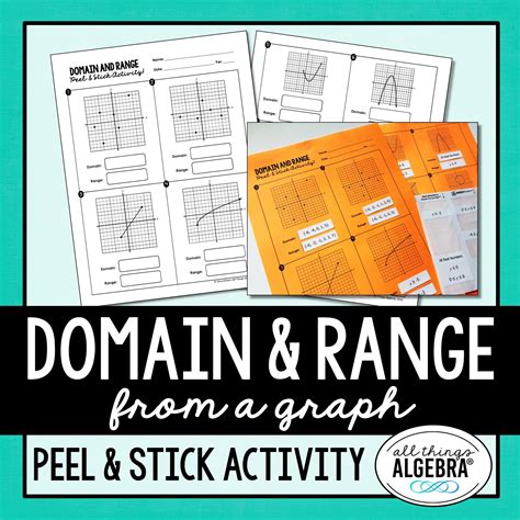 Domain and Range (From a Graph) Peel & Stick Activity - All Things Algebra®