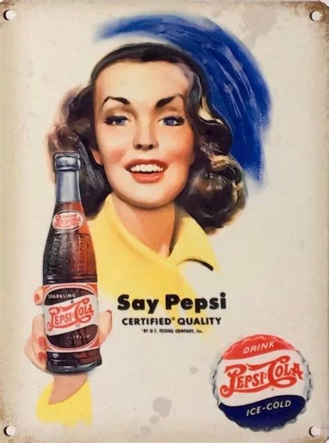 Presenting Classic Pepsi Cola Say Pepsi SMALL Tin Plate Sign It