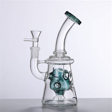 Small Glass Smoking Water Pipe High Borosilicate Glass Smoking Pipe Porous Percolator Dab Rig