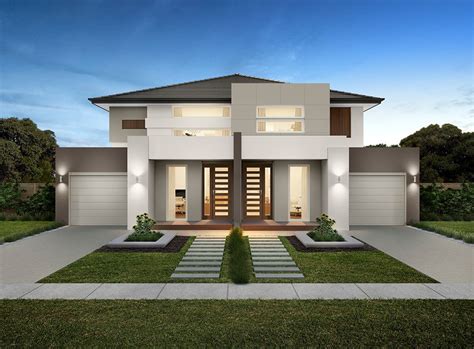 Dual Occupancy Facades Carter Grange Duplex House Design Modern