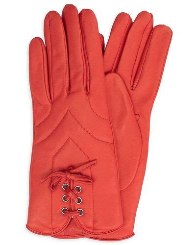 Red Portolano Gloves For Women Lyst