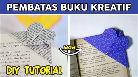 Membuat Pembatas Buku Bentuk Hati Eassy Origami Tutorial Wow Mudah Tu