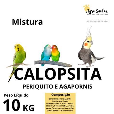 Mistura Para Calopsita E Periquitos Kg Shopee Brasil