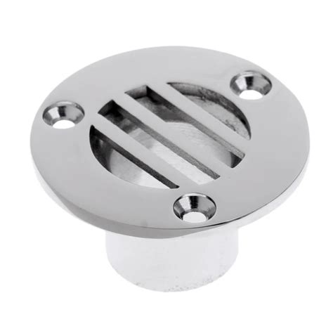 Compact 1 77 X 1 Boat Floor Deck Drain Marine 316 Stainless Steel Polished Finish Fittings For