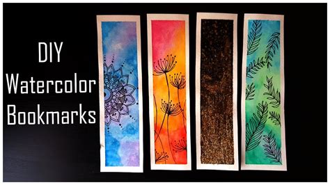 Diy Watercolor Bookmarks For Back To School 2017 Youtube