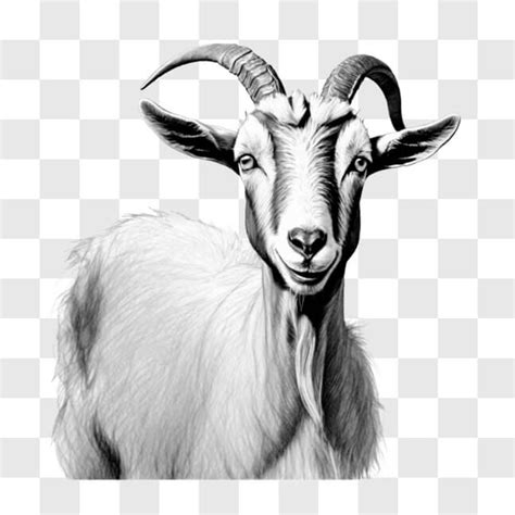 Download Stunning Black and White Goat Drawing Sketches Online ...