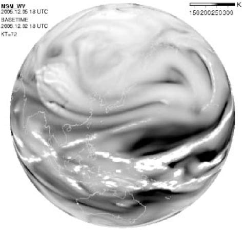 Virtual water vapor satellite image by JMA nonhydrostatic model with a ...