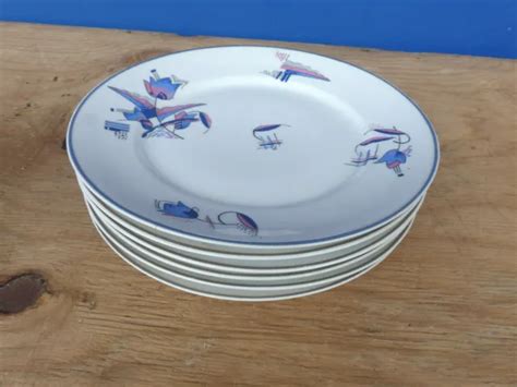 Lot De Anciennes Assiettes Plates En Porcelaine De Limoges Ulim Art