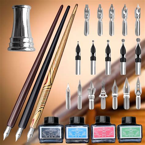 Calligraphy Set For Beginners 3 Calligraphy Pens 4 Ink Etsy