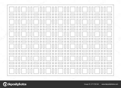 Laser Cut Panel Decorative Card For Cutting Geometry Line Grid Pattern Ratio 2 3 Vector