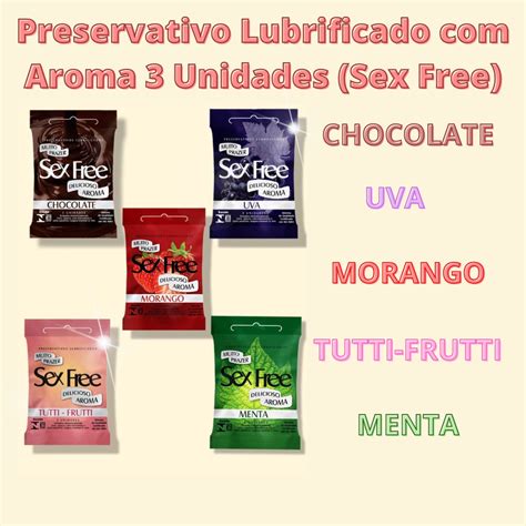 Preservativo Lubrificado Aroma Unidades Sex Free Shopee Brasil