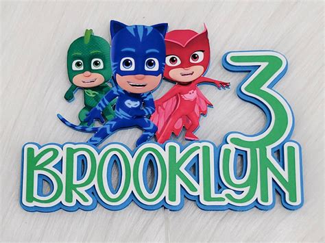 Pj Masks Cake Topper Etsy