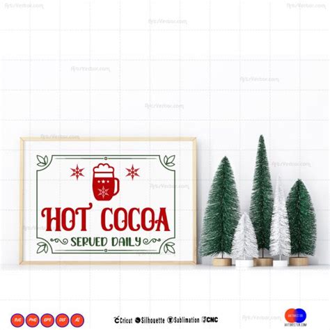 Polar Express Hot Cocoa Served Daily SVG PNG EPS DXF AI Arts Vector
