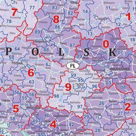 EUROPA MAPA KODOWA NA ŚCIANĘ KODY PO POLSKU ARTGLOB