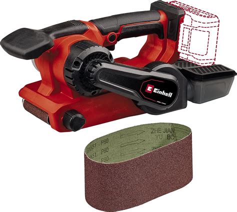 Einhell Power X Change V Cordless Belt Sander For Wood With Dust