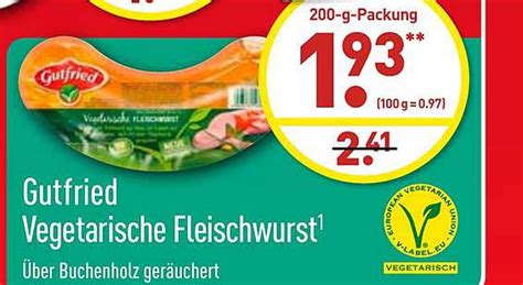 Gufried Vegetarische Fleischwurst Angebot Bei Aldi Nord