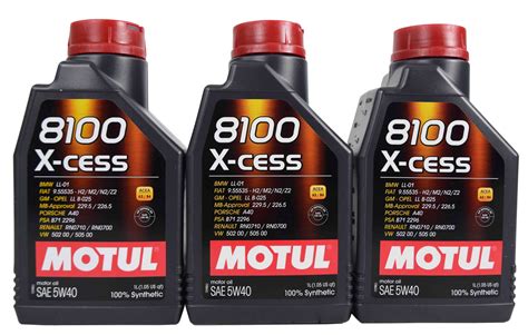 Motul 102784 8100 X Cess 100 Synthetic 5W40 Oil 5W 40 1Liter 3