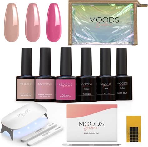 Moods Gellac BIAB Starter Pakket Nude Pink Builder In A Bottle BIAB Nagellak Bol