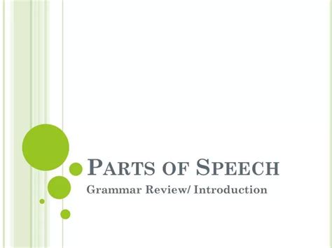 Ppt Parts Of Speech Powerpoint Presentation Free Download Id5361530