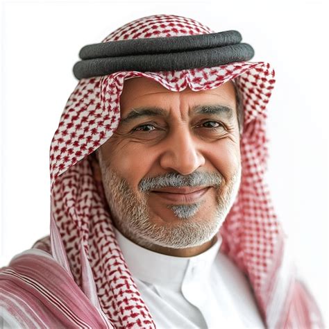 Saudi Arabian Gulf Middle Eastern Arab Man Smiling Elder Portrait