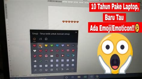 Cara Menampilkan Emoji Di Laptop Emoji Emoticon Laptop