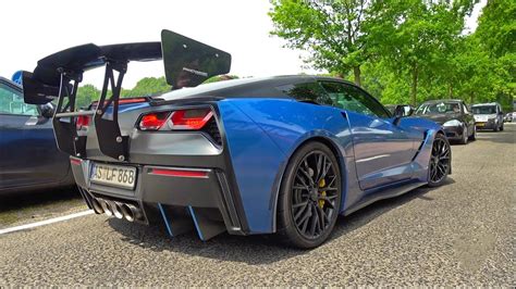 Supercharged Corvette C7 Z06 Procharger W 700hp Loud Exhaust Sounds