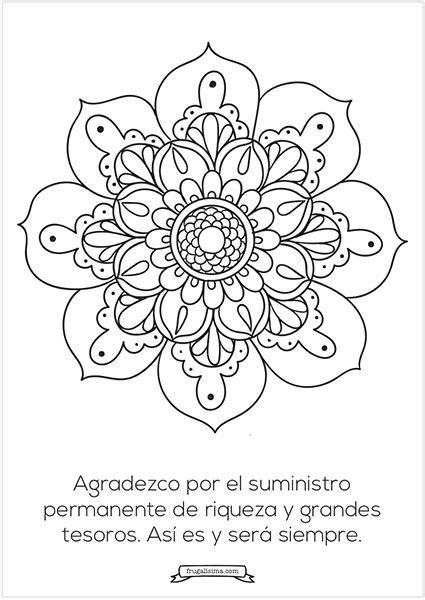 11 Mandalas Para Pintar Con Afirmaciones Poderosas Imprimibles Gratis