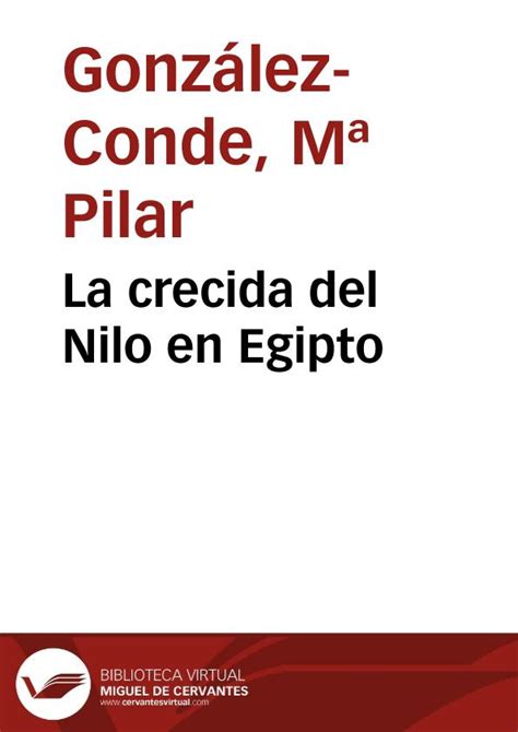 La Crecida Del Nilo En Egipto María Pilar González Conde Biblioteca