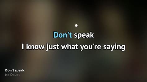 No Doubt – Don't speak | Karaoke 🎵