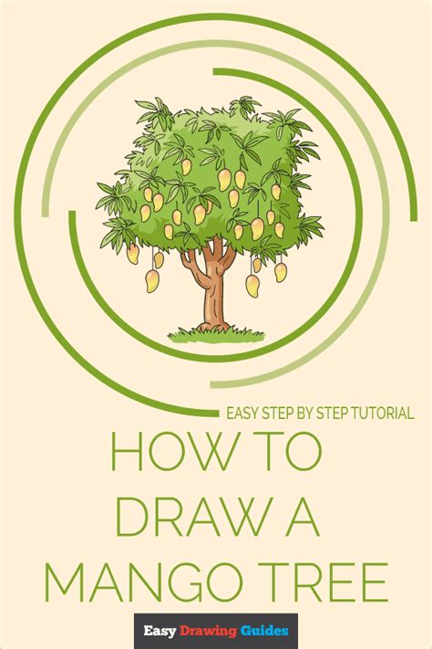 How to Draw a Mango Tree - Really Easy Drawing Tutorial