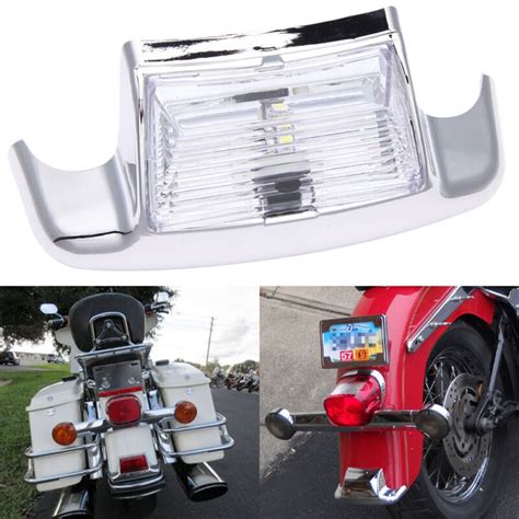 Rear Fender Led Tip Light Chrome Abs For Harley Touring Heritage