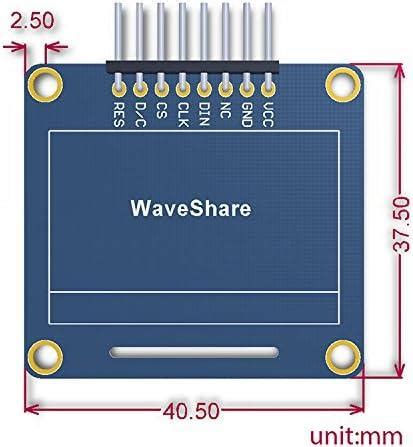 Waveshare 1 3inch OLED SPI I2C Interfaces Curved Horizontal Pinheader