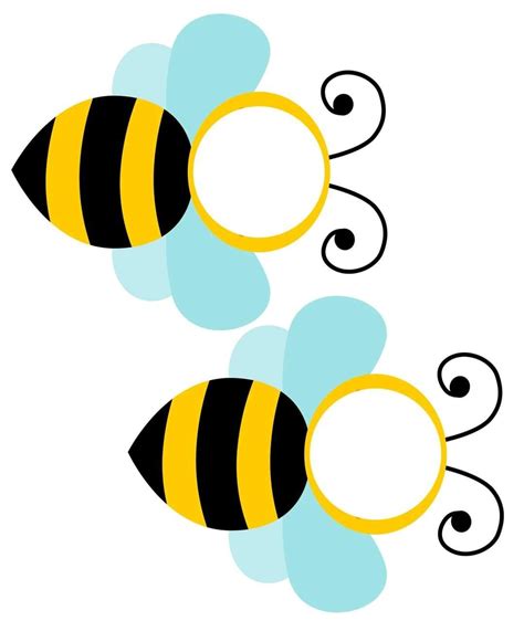 Two Bees With Black And Yellow Stripes Are Facing Each Other