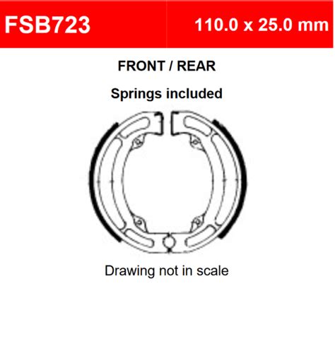 Bremsbeläge Bremsbacken Trommelbremse FERODO FSB723 KAWASAKI KLX ATV