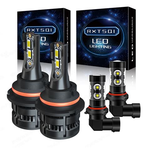 Pcs Led Headlight Fog Light Combo Bulbs For