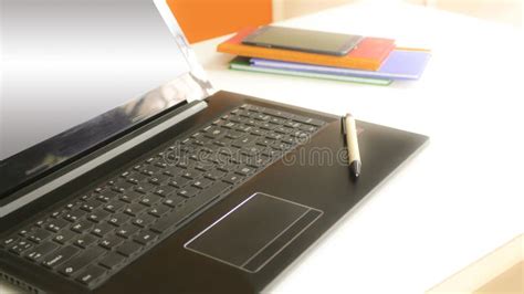 Detail Side View of a Laptop Computer Keyboard Stock Image - Image of phone, businessman: 115430837