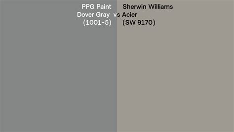 Ppg Paint Dover Gray Vs Sherwin Williams Acier Sw Side