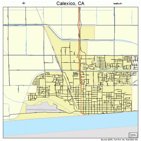 Calexico California Street Map 0609710