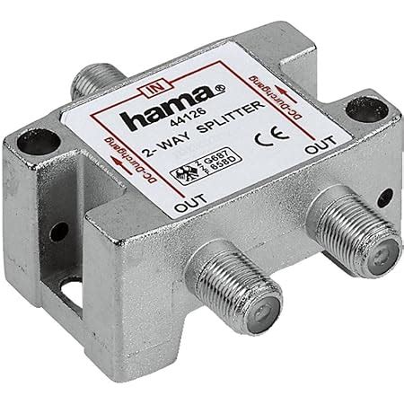 Hama SAT Verteiler 2fach Voll Geschirmt Amazon De Elektronik Foto