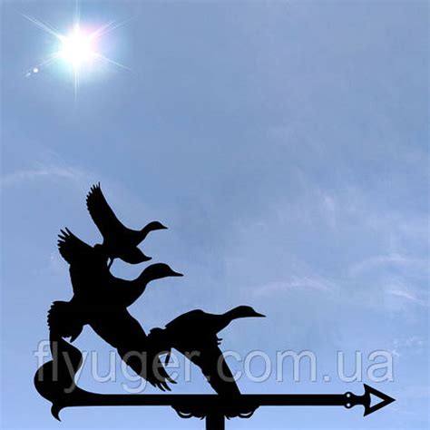 Купить Флюгер на беседку "Утки, Стая птиц, Утка, Качки" с металла 2 мм ...